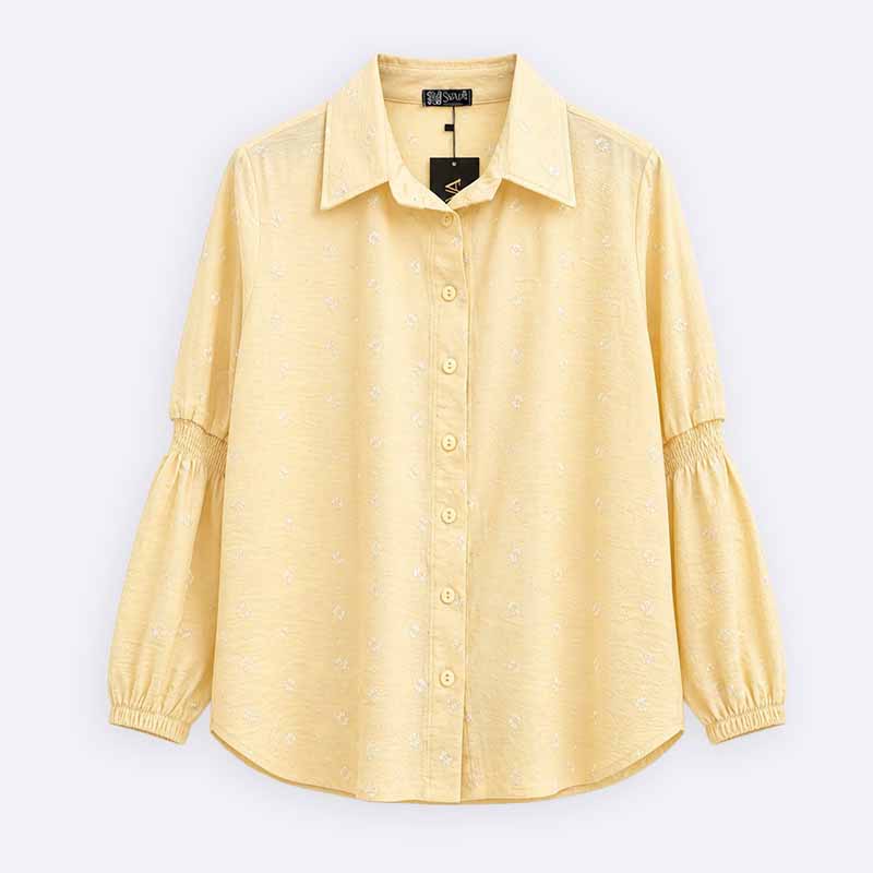 Embroidered Floral Button-Down Shirt