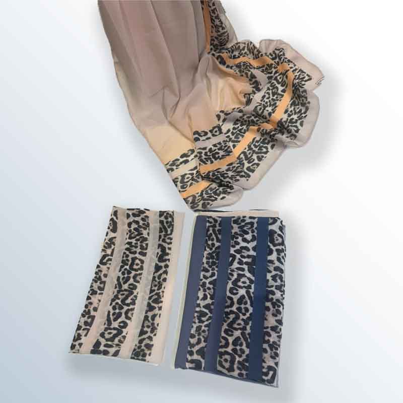 Printed Japanese crepe scarve