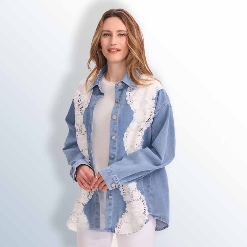 Women's gebern breasted denim jacket