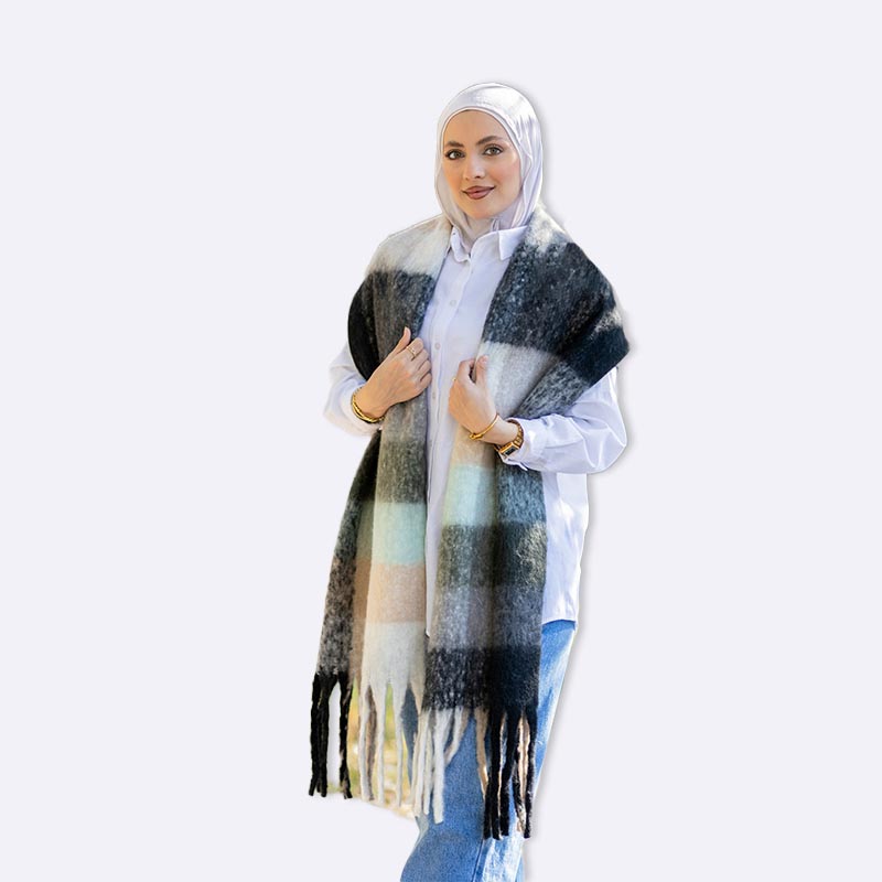 Tassel Shawl (Mohair-Feel)