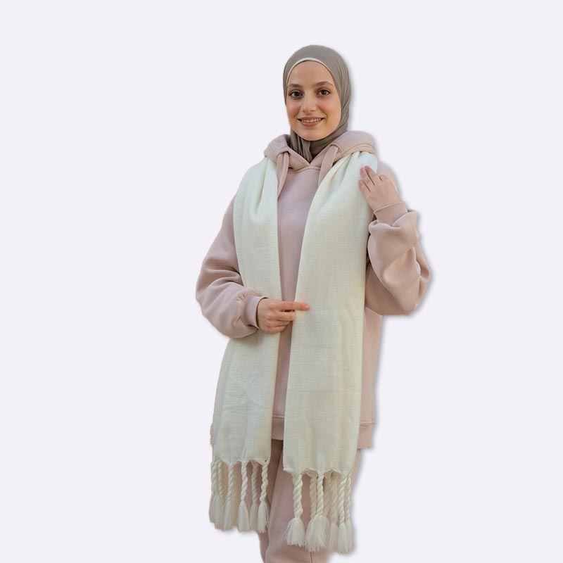 Winter Plaid Tassel Scarf