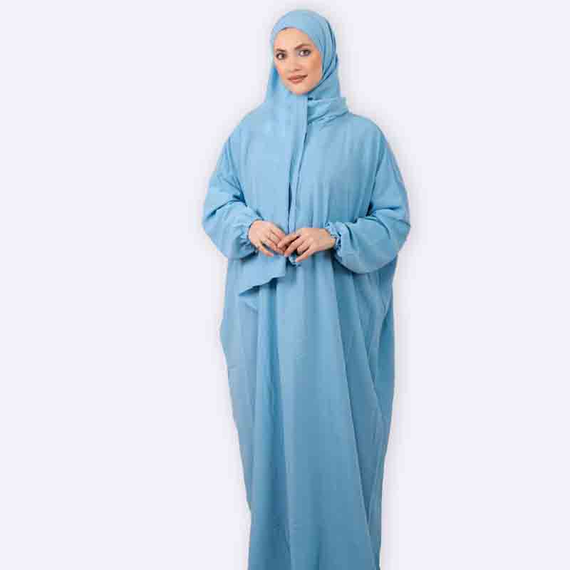 Elegant Lilac Abaya Set with Hijab