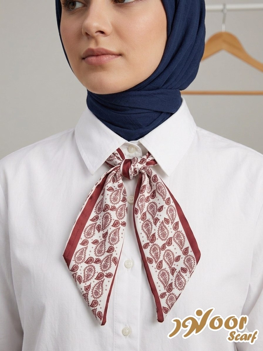 Paisley Pattern Silk Neck Scarf