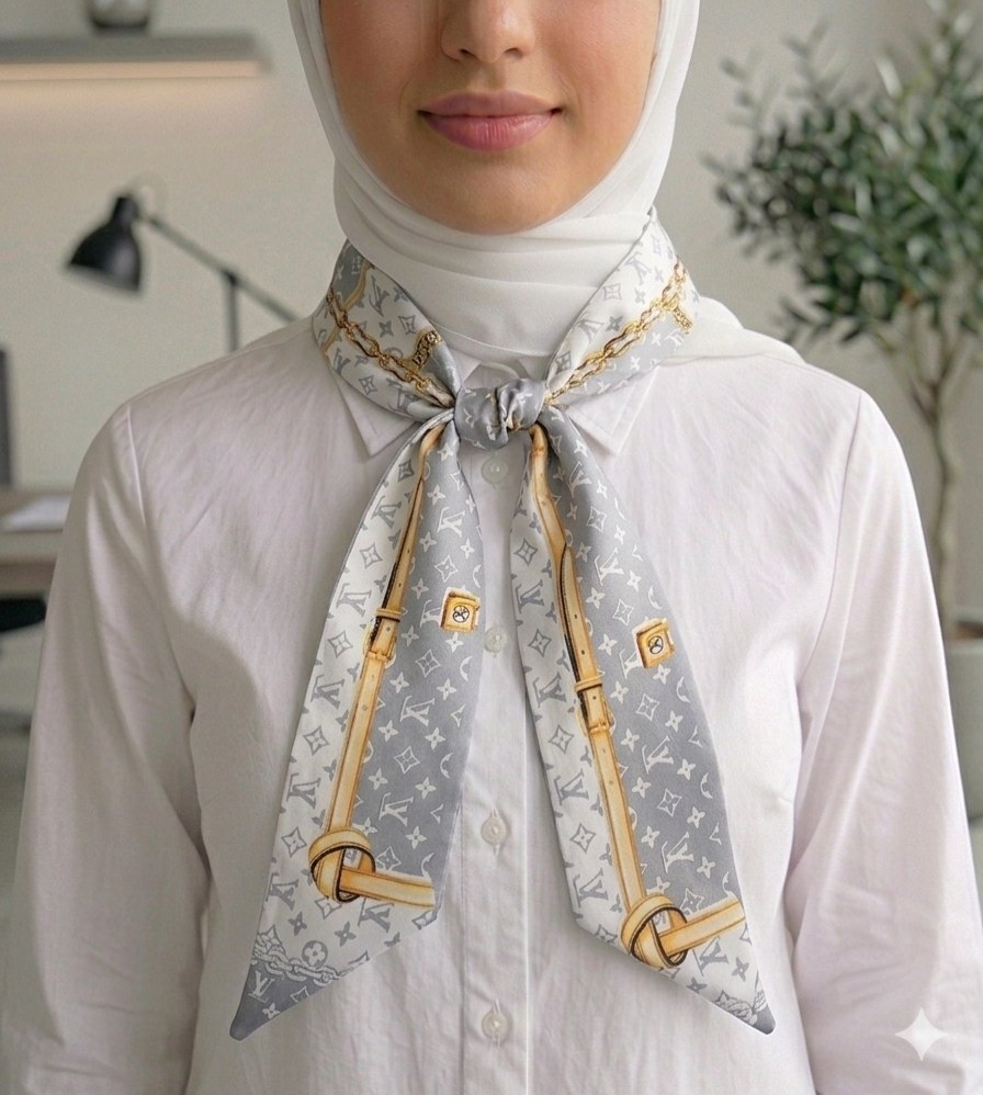 Paisley Pattern Silk Neck Scarf