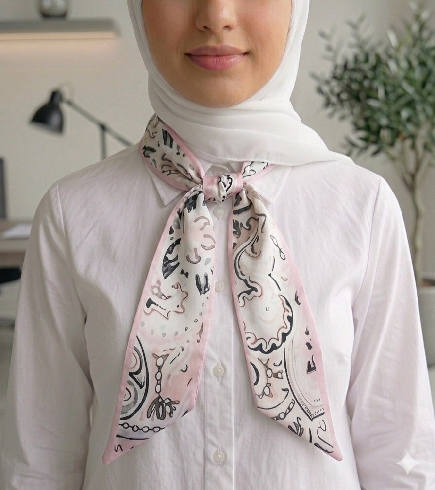 Paisley Pattern Silk Neck Scarf