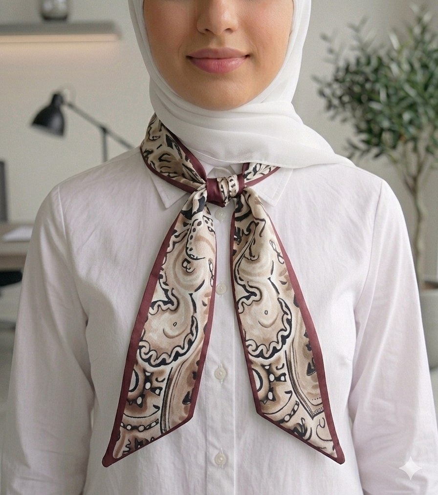 Paisley Pattern Silk Neck Scarf