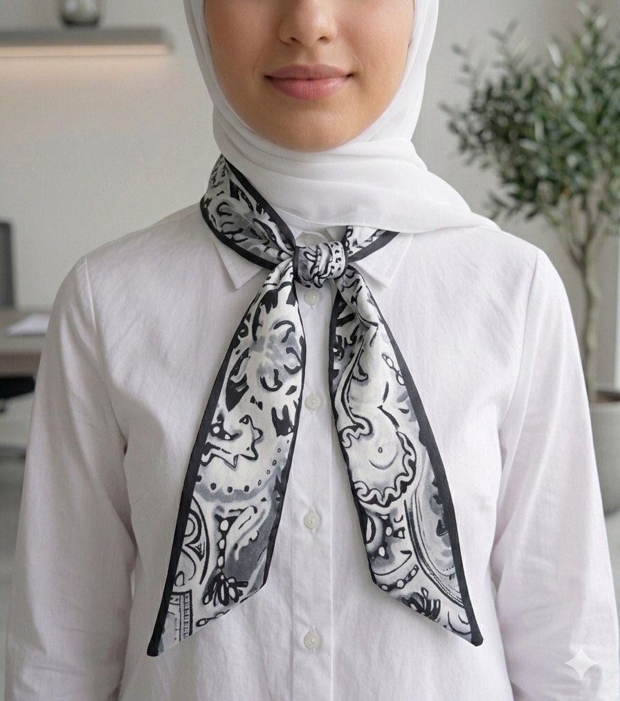 Paisley Pattern Silk Neck Scarf