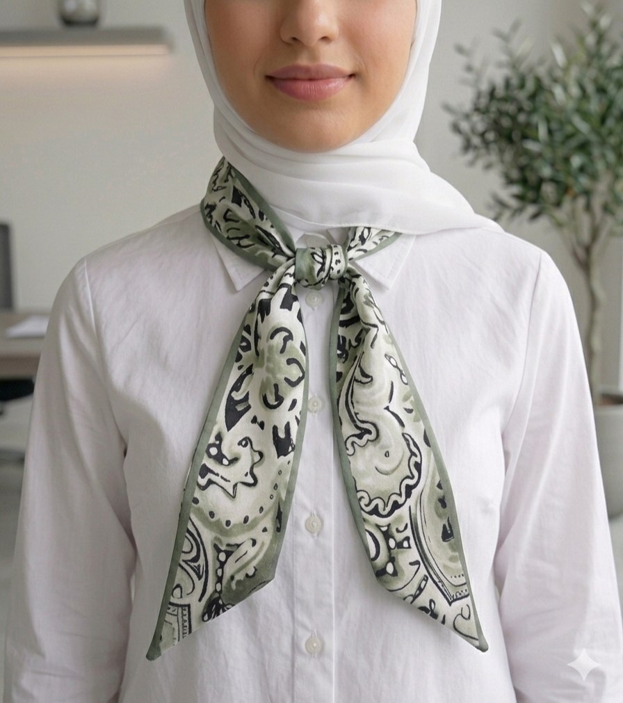 Paisley Pattern Silk Neck Scarf