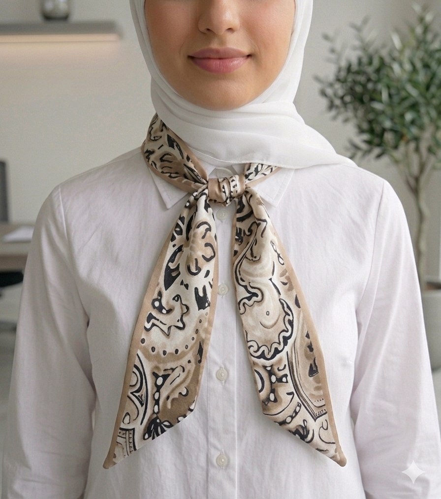 Paisley Pattern Silk Neck Scarf