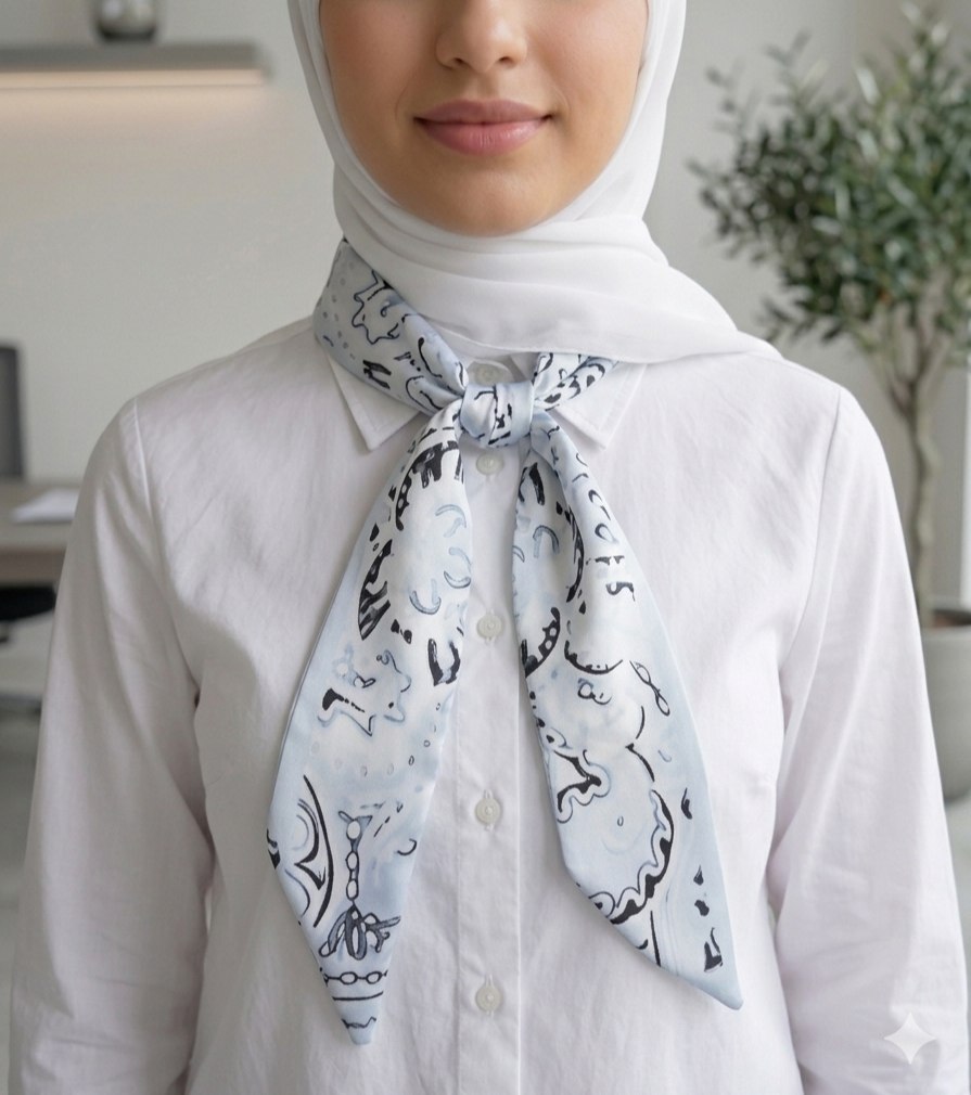 Paisley Pattern Silk Neck Scarf