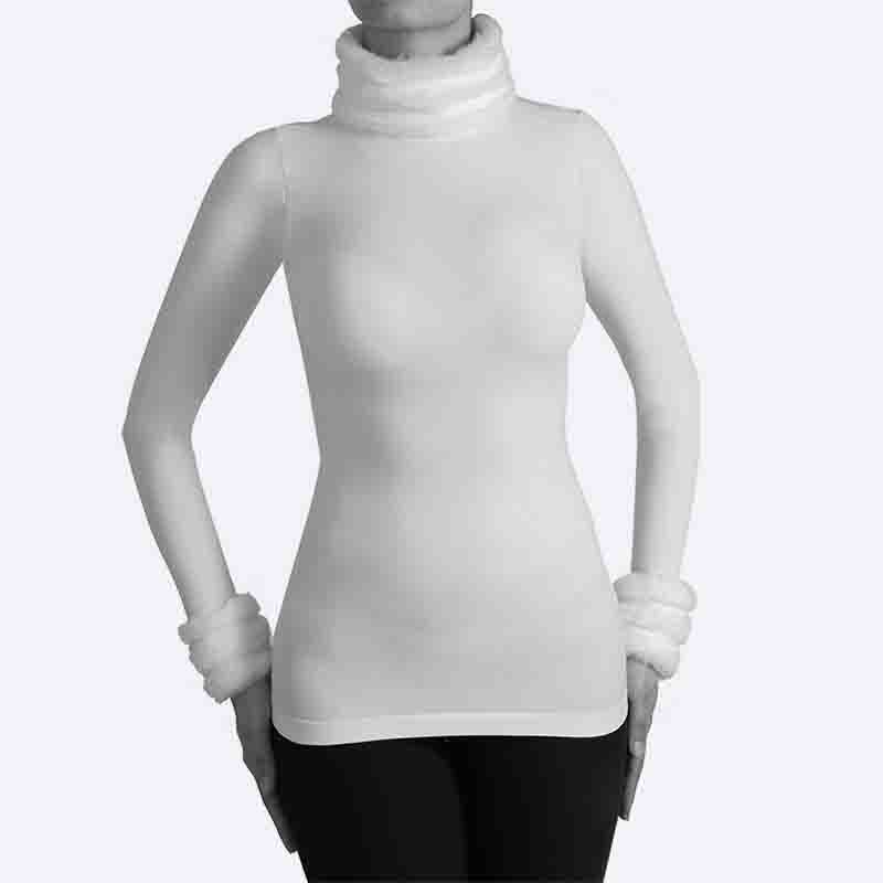 Long Sleeve Top with Faux Fur Collar and Cuffs