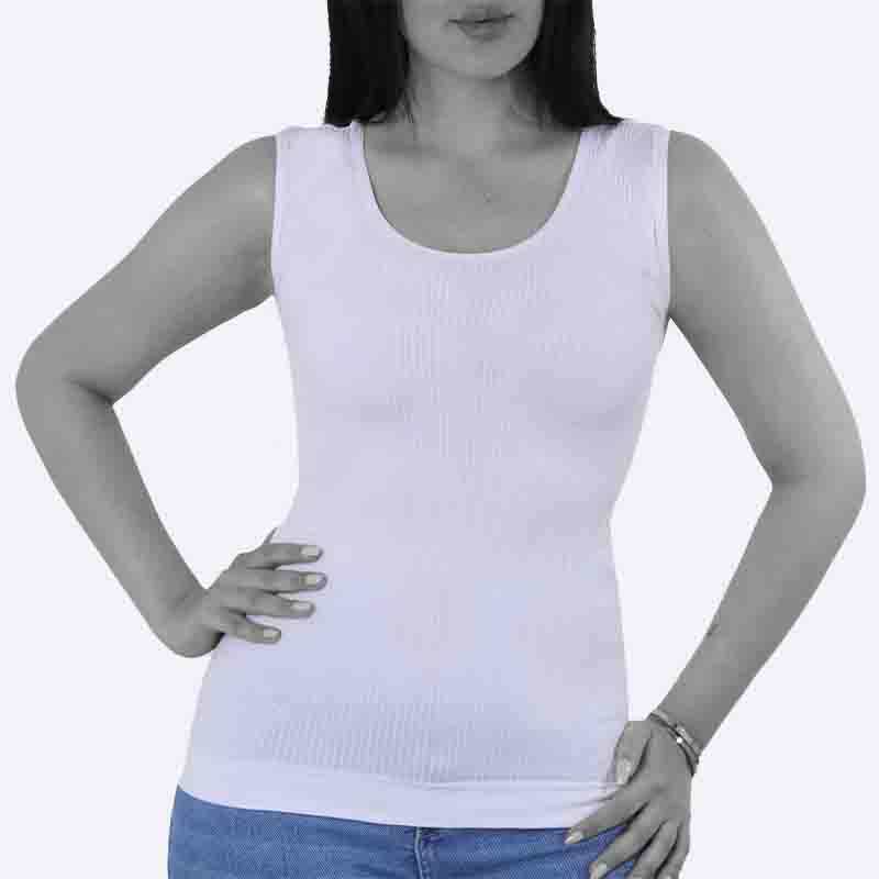 Long Ribbed Scoop Neck Tank Top