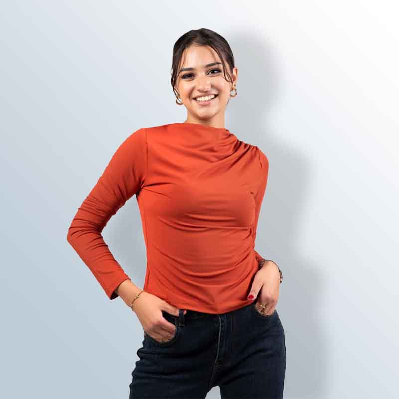 High Neck Cotton Top