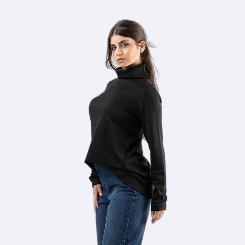 Basic High-Neck Long Sleeve Sweater