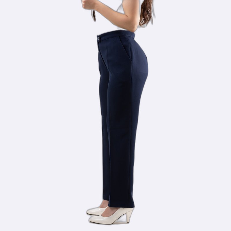 High-Waist Straight Leg Suit Trousers