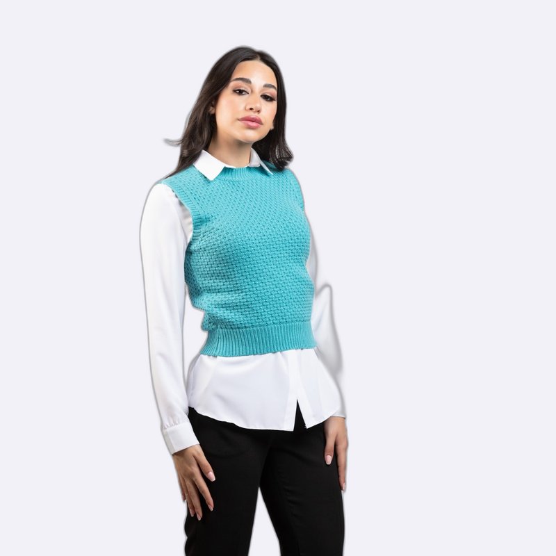 Sleeveless Knit V-Neck Vest