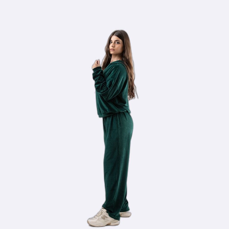 Women's Velvet Straight-Leg Pants