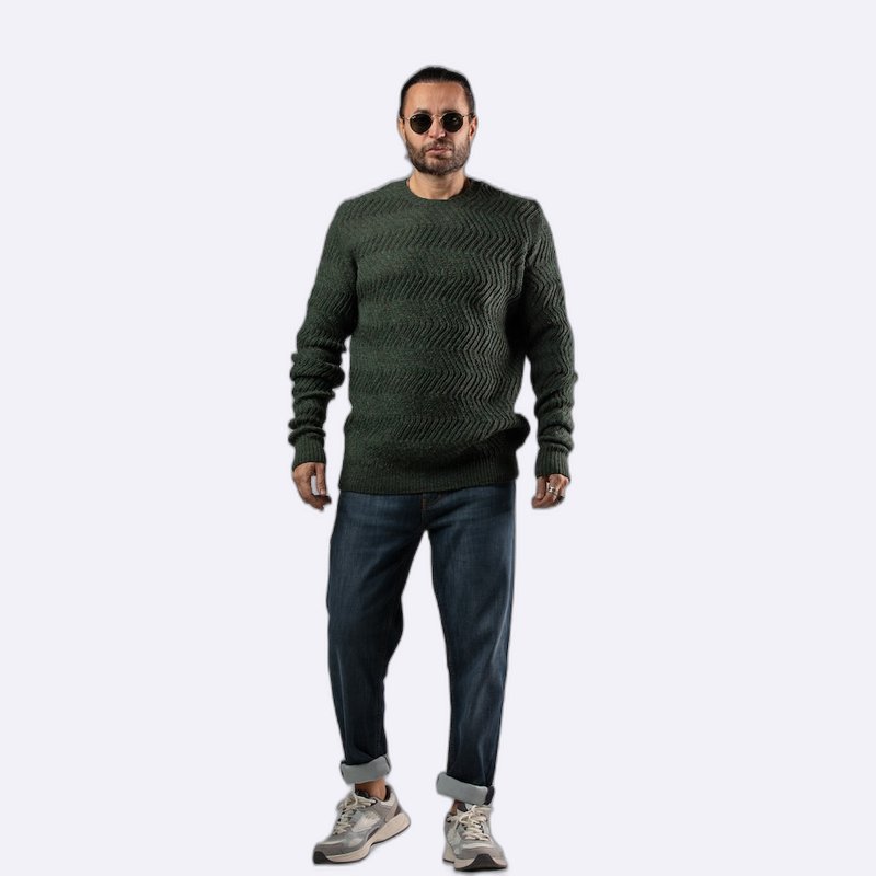 Chevron Pattern Knit Sweater