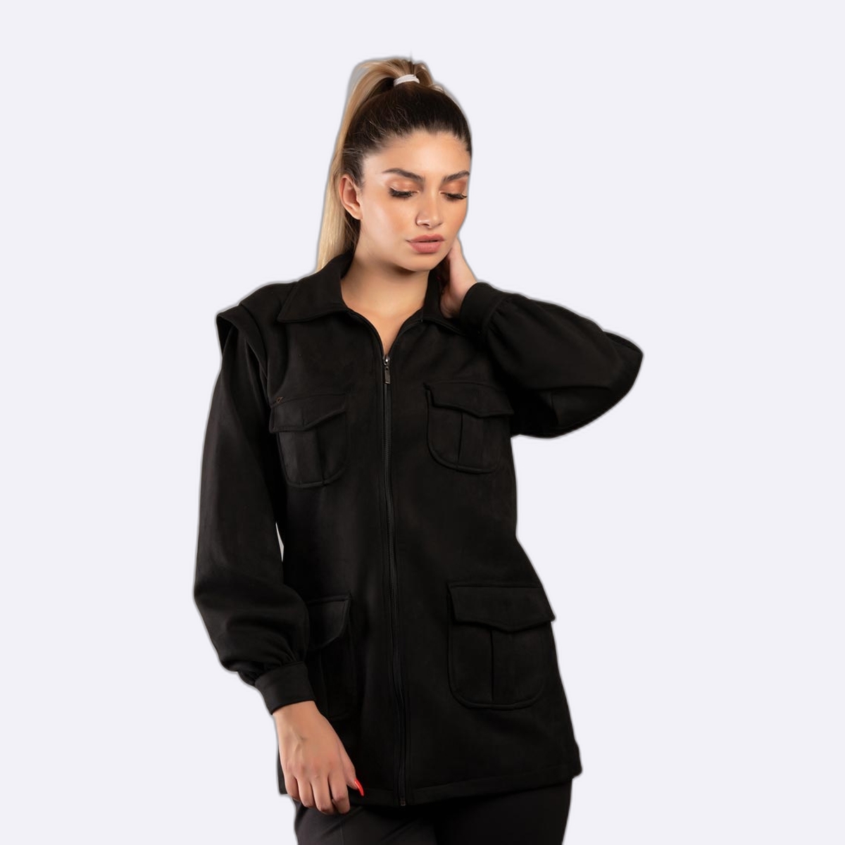 Women Multi-Pocket Utility Jacket