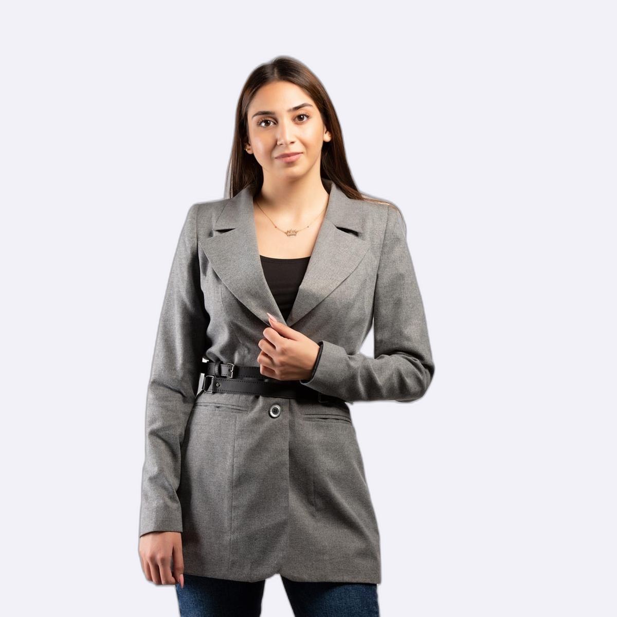 Women Formal Blazer with Belt