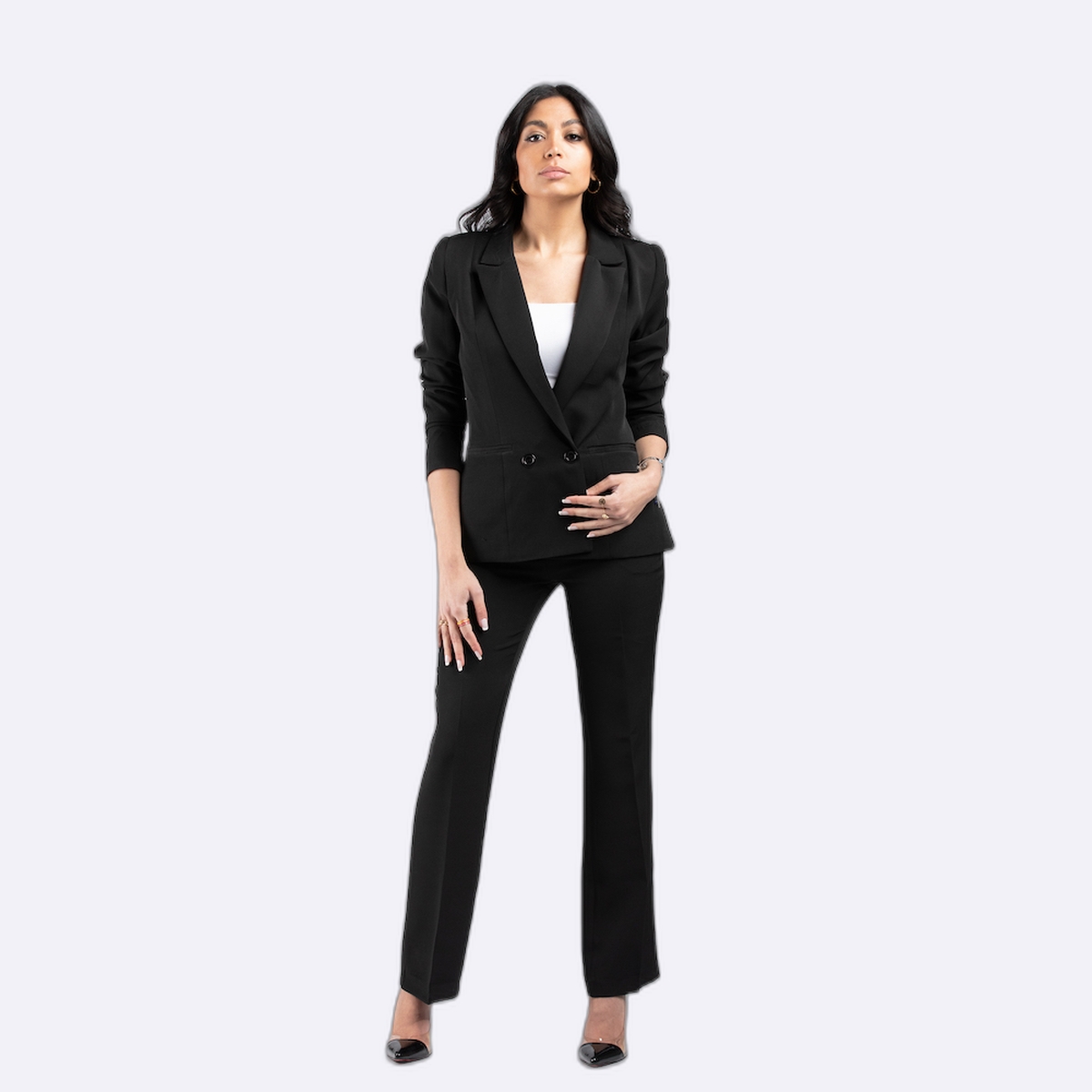 Classic Double-Breasted Blazer Jacket