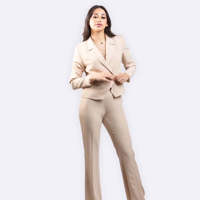 Cropped Double-Breasted Blazer