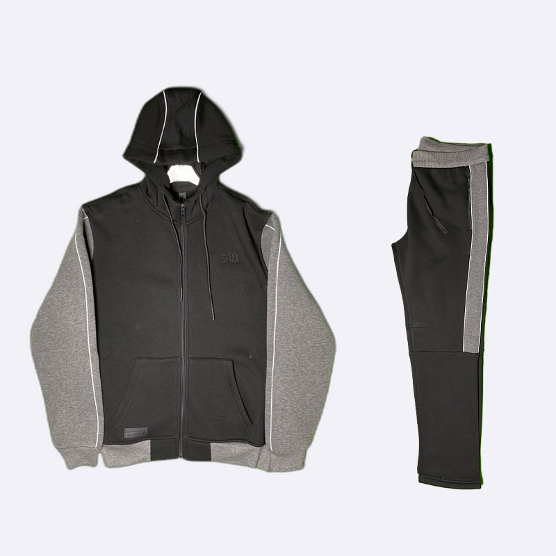 Men’s Hooded Tracksuit with Zip Jacket