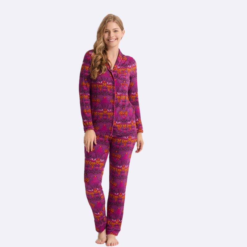 Printed Long Sleeve Pajama Set