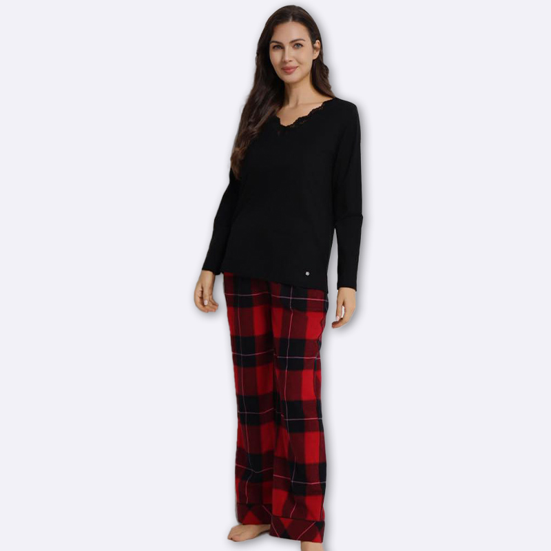 Cozy Plaid Pajama Set