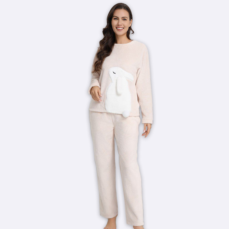 Women's Plush Bunny Pajama Set