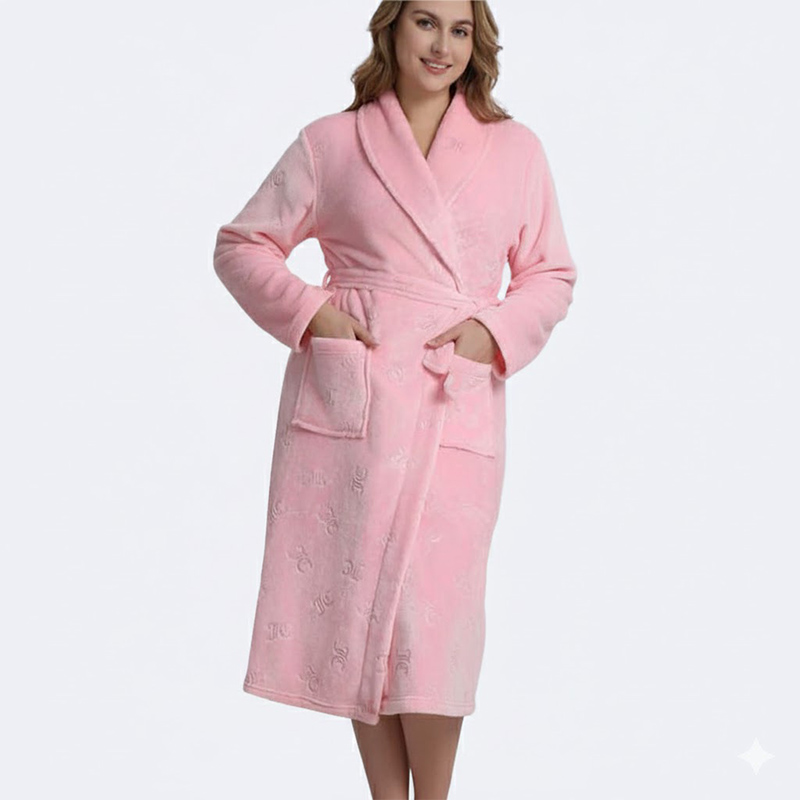Blush Pink Plush Robe - Cozy Comfort