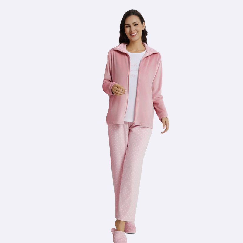 Rosy Dreams Women's Velour Pajama Set