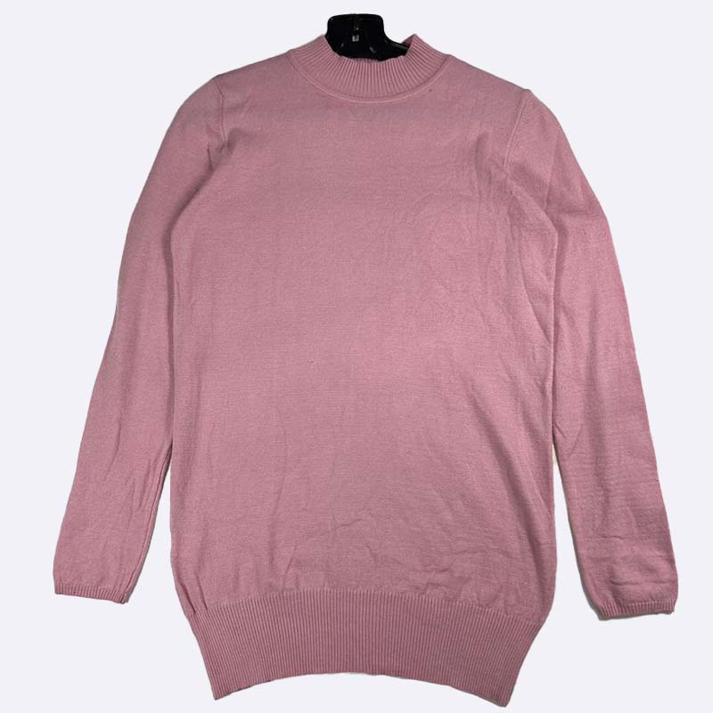 Elegant Mock Neck Long Sleeve Tunic Sweater