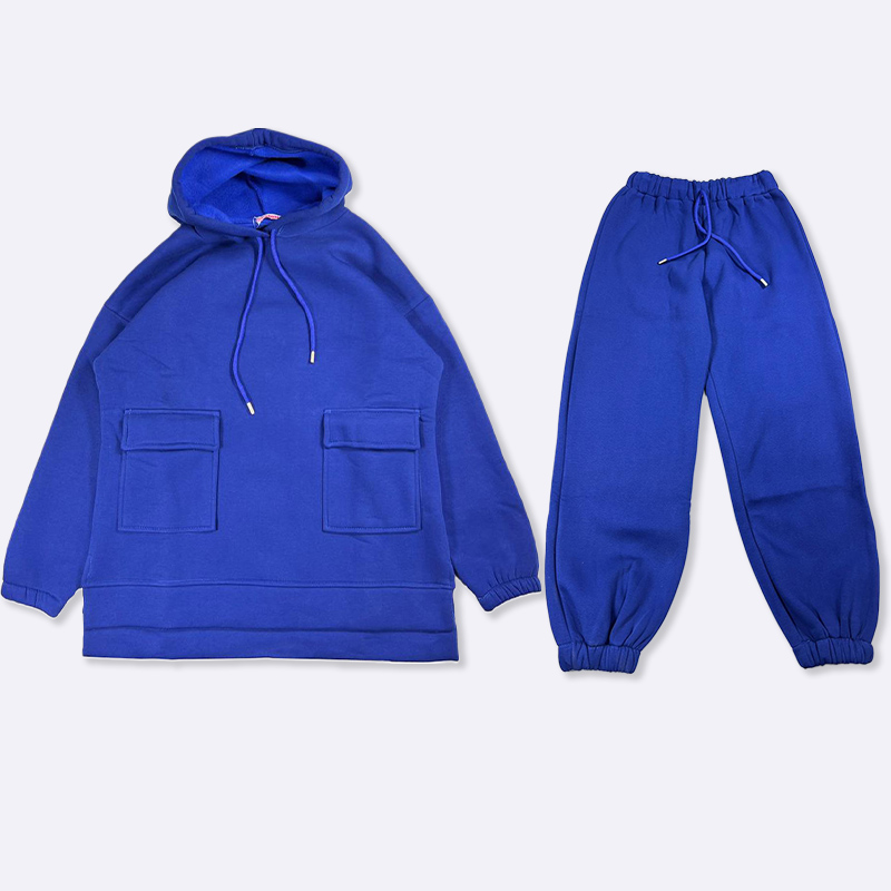 Electric Blue Lounge Set: Hoodie & Joggers