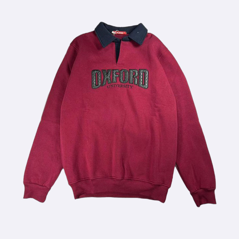 Oxford University Vintage Style Polo Sweatshirt