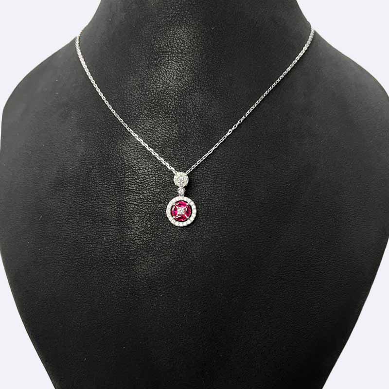 Crimson Radiance Pendant Necklace