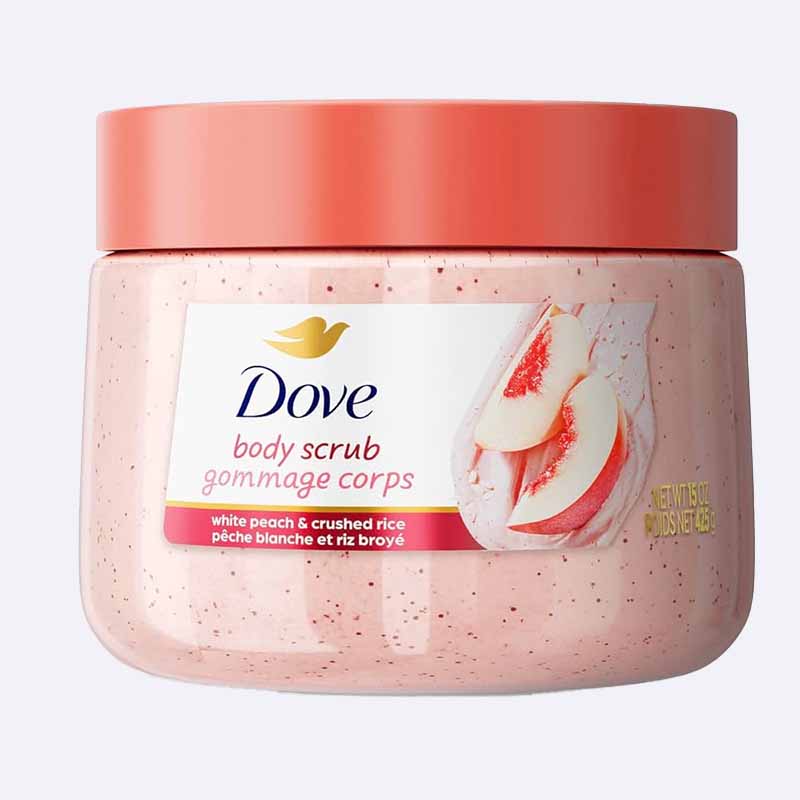 Dove Body Scrub White Peach & Crushed Rice