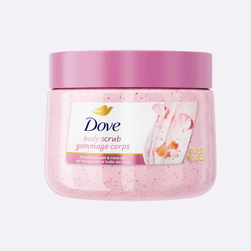 Dove Body Scrub Himalayan Salt & Rose Oil