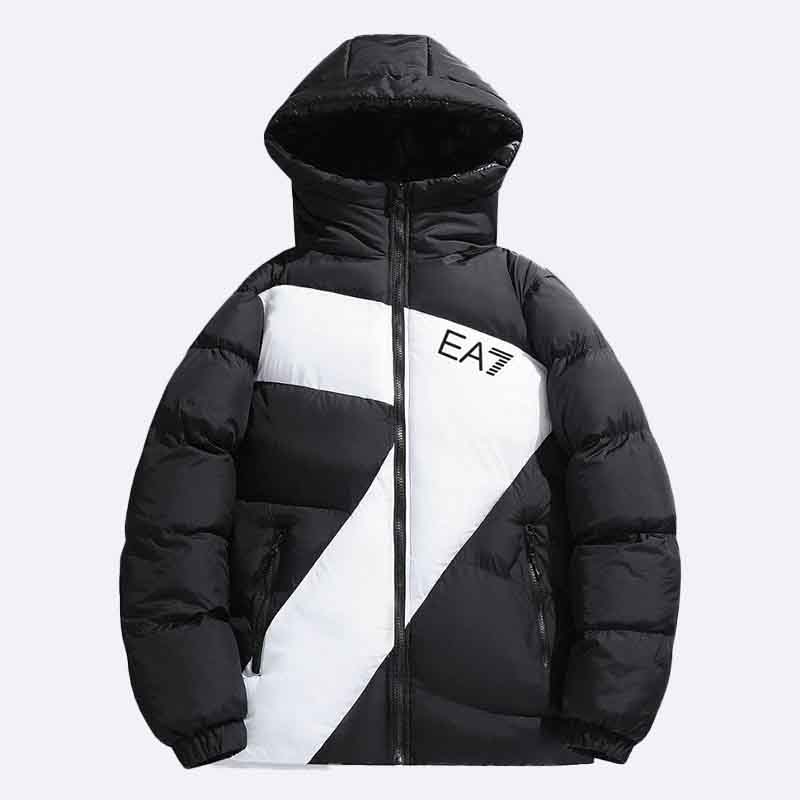 Colour-Block Puffer Jacket