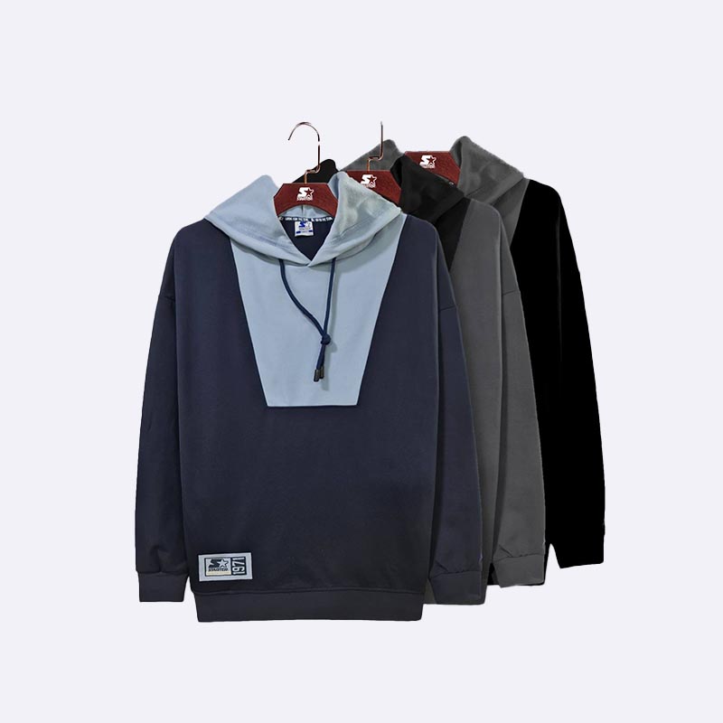 Men's Color Block Pullover Hoodie