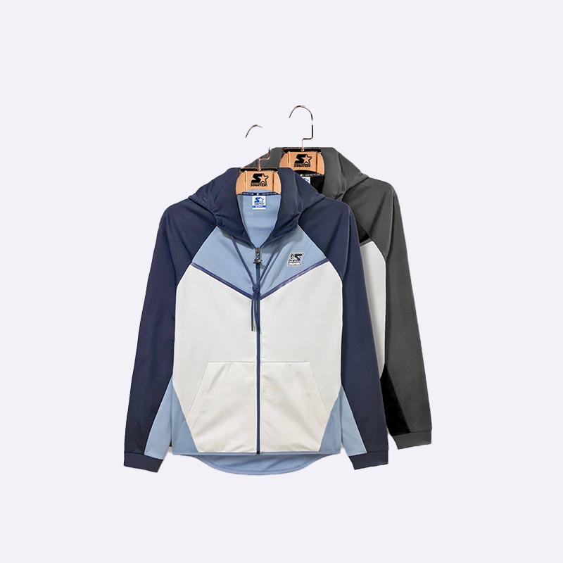 Boy's Polyester Athletic Jacket with Hood
