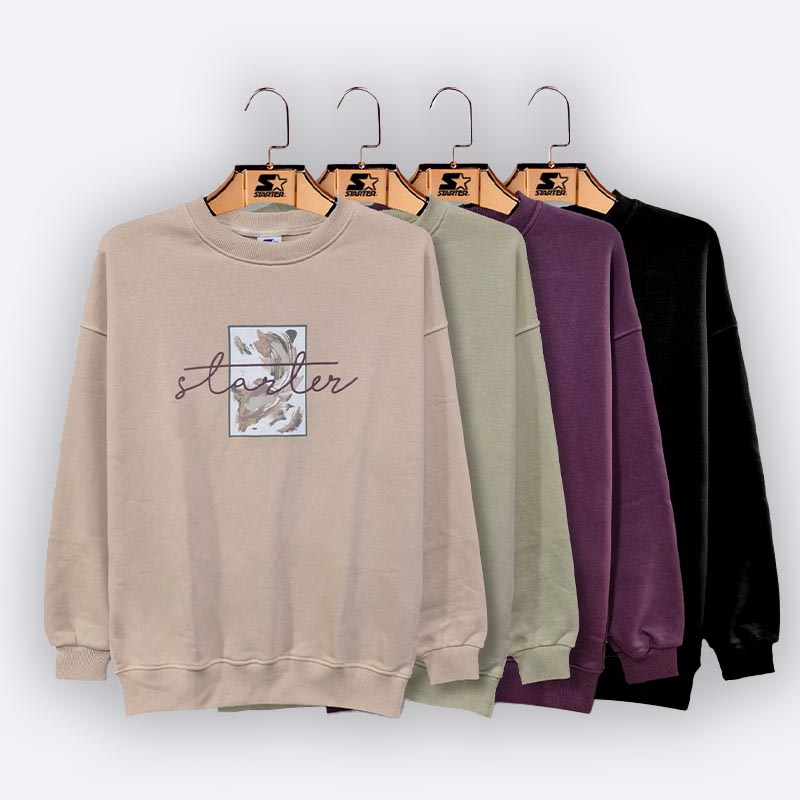 Women's 100% Cotton Crewneck Graphic Sweatshirt