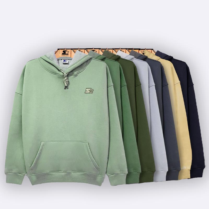 Men's Color Block Hooded Sweatshirt (Cotton Blend)