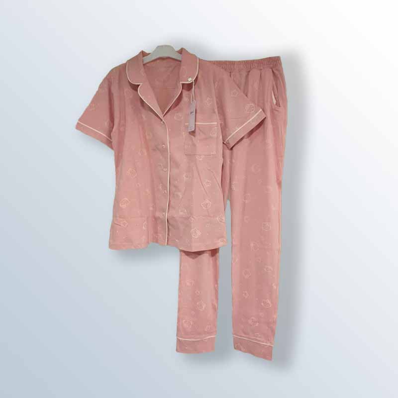 Cotton and viscose tunic pajamas
