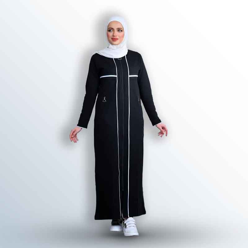 Women's abaya with zipper