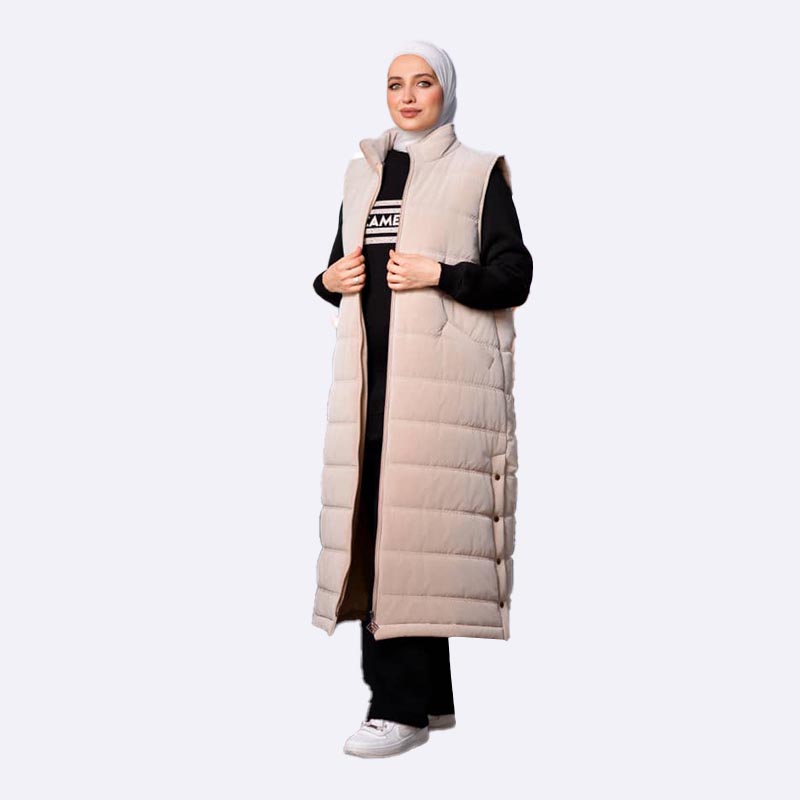 Long Padded Vest with Fleece Suit
