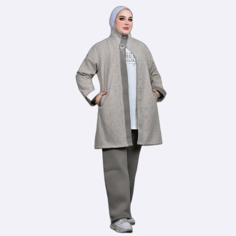 Women's 3-Piece Pajama Set with Jacket