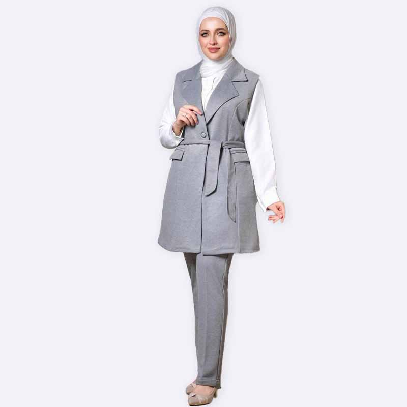 Sophisticated Belted Vest & Pants Set