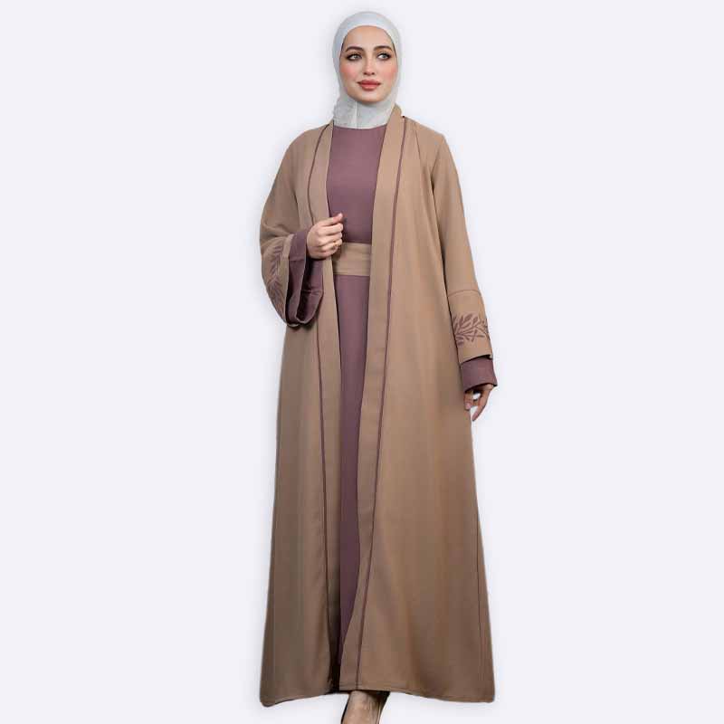 Elegant Embroidered Abaya Set