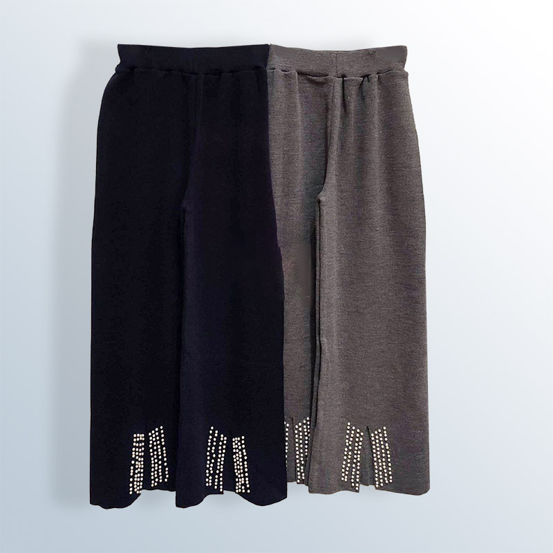 Wool knitted pants